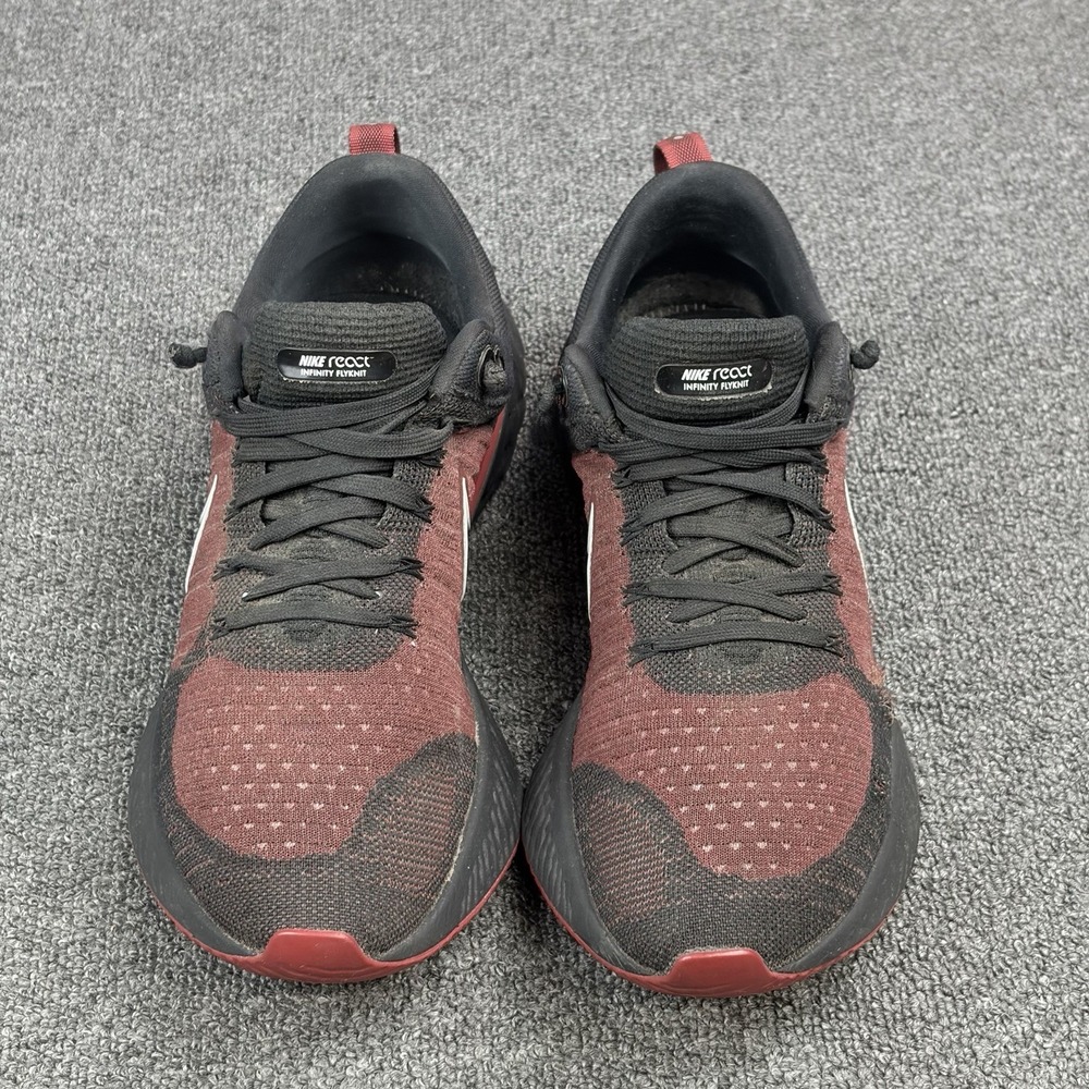 Nike React Infinity Run Flyknit 2 'Bred' Black Red Sneakers CT2357-006 Mens 11.5 - Picture 4 of 11